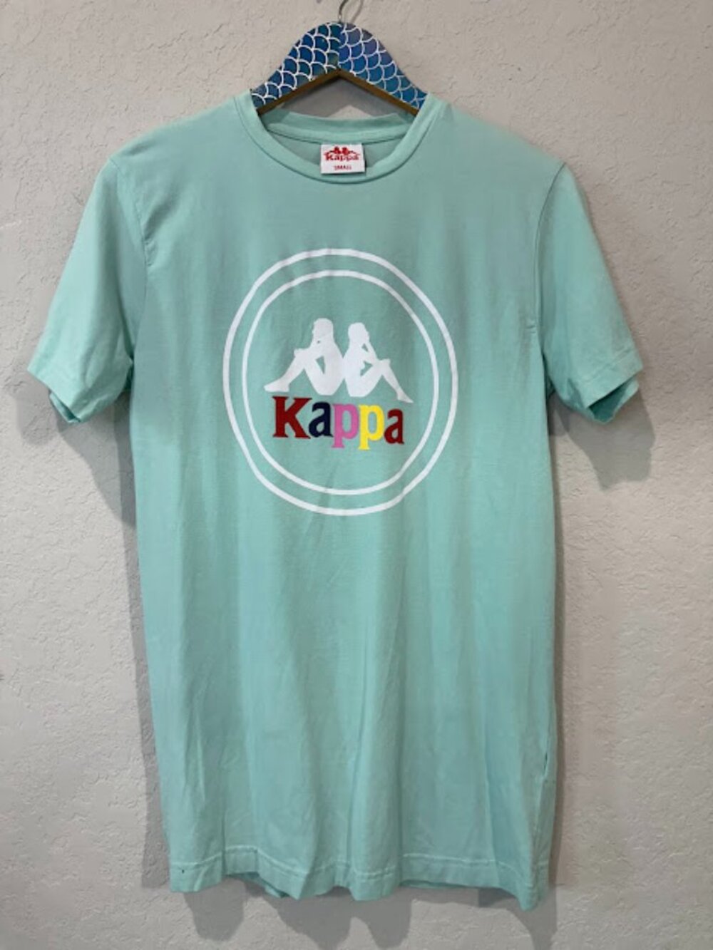 Kappa Retro Mint Green Logo Tee Small